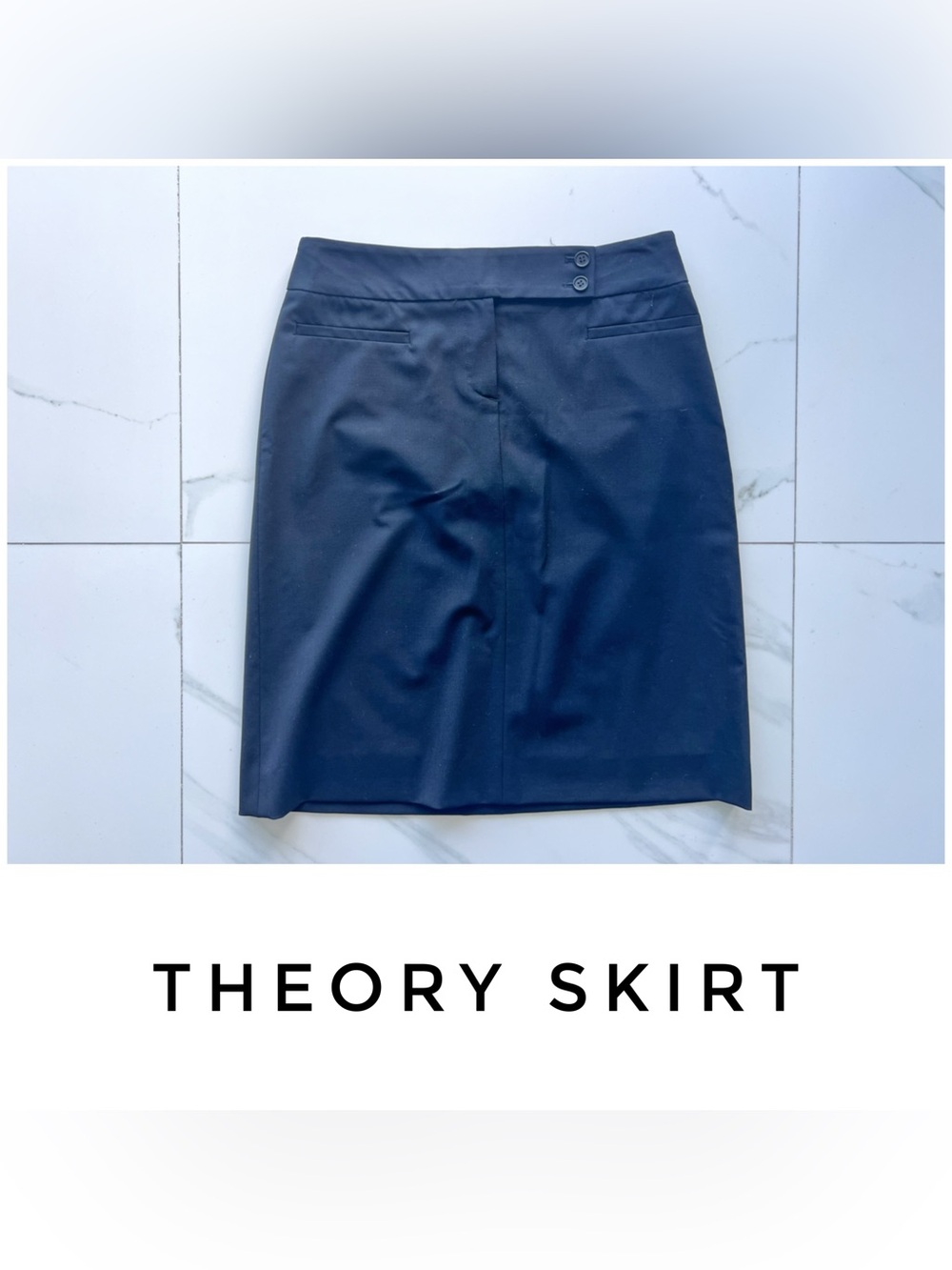 Theory skirt size 4 black wool